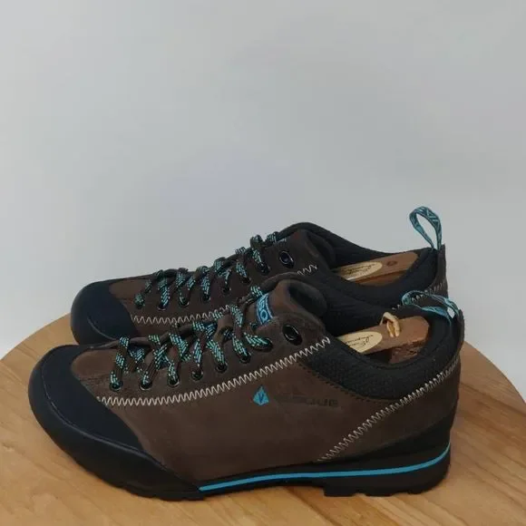 Vasque Rift Hiking Shoes- Womens- Size 7 M- Brown Blue- Low Top-Leather-Sneaker - Picture 3 of 12